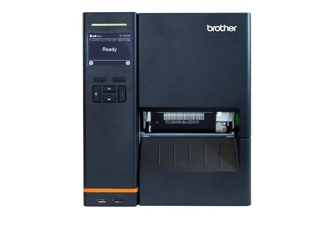Impresora de etiquetas Brother TJ4420TN, térmica directa/transferencia térmica, Ethernet, USB, imprime etiquetas de hasta 4.1 Pulgadas de ancho