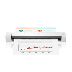 Escáner portátil Brother Valor DS640, 15 ppm, Micro USB 3.0, soporta 1 hoja/credencial por escaneo, escanea hasta 100 hojas diarias