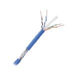 Cable Cat6+ CALIBRE 23 ALTO RENDIMIENTO, ETL,UL, color azul, 100 metros, super flexible, para aplicaciones de CCTV, video HD, y redes de datos.