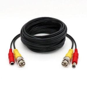 CABLE COAXIAL SIAMES PARA CCTV, CATV, DE 15 MTS, INCLUYE CONECTORES DE VIDEO Y ENERGÍA  PRE-ENSAMBLADOS, NEGRO, BROBOTIX 764731