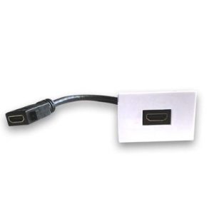 Inserto HDMI BROBOTIX 938917, HDMI, Hembra/hembra, Color blanco