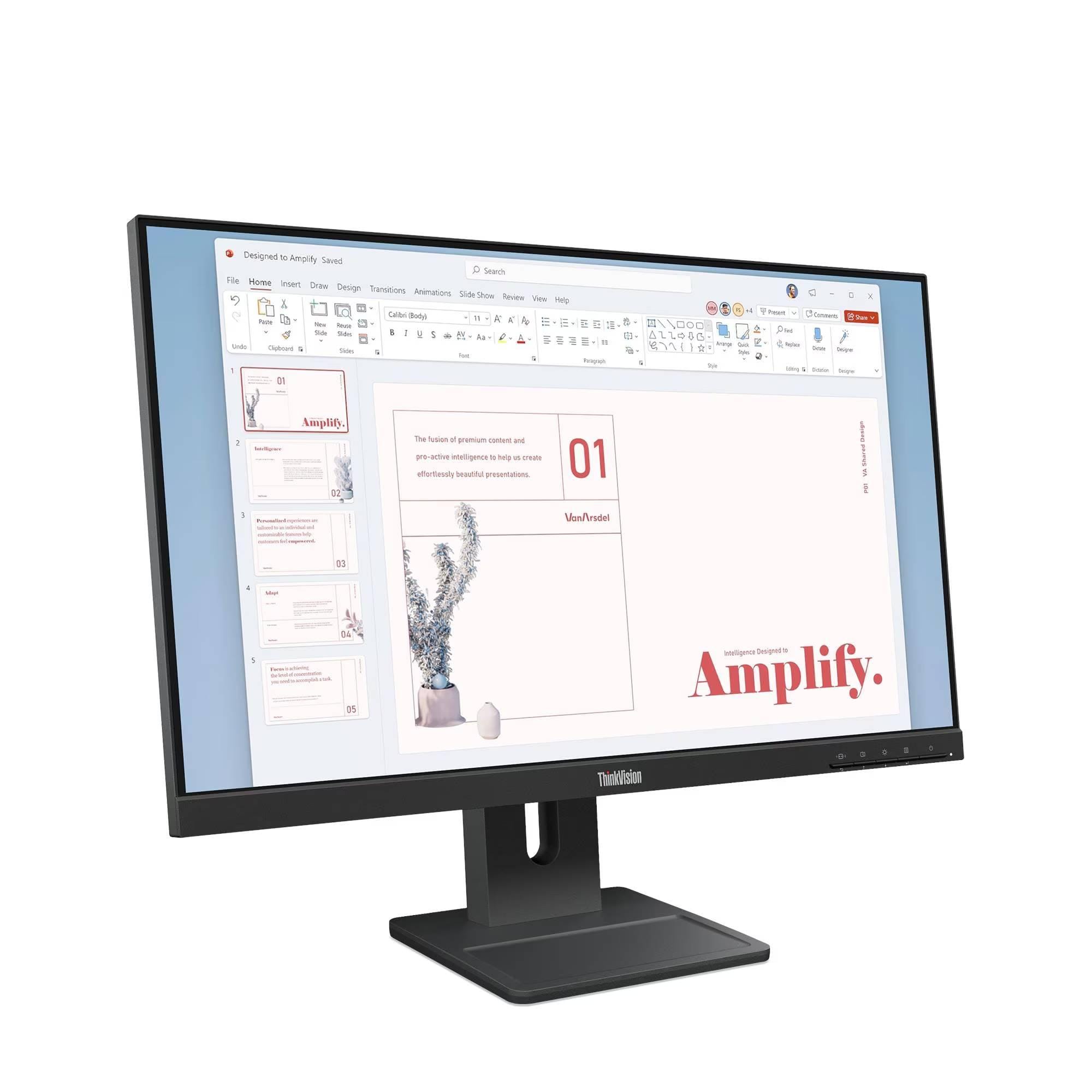 Monitor Lenovo Thinkvision E24-40, 23.8 pulgadas, 1920x1080, 527x296,5 mm, 3 años de garantia