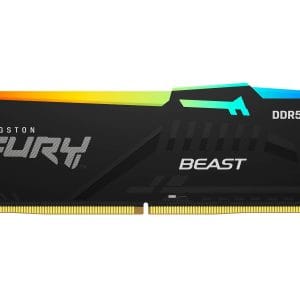 MEMORIA RAM KINGSTON FURY BEAST BLACK EXPO RGB DIMM DDR5 16GB 6000MT/S CL30 1RX8 1.4V