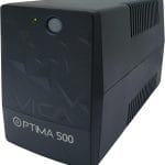 No break interactivo OPTIMA 500, 500VA/240W, entrada 81/145VCA, salida 120 Vca 60Hz, 6 NEMA 5/15R protegidos, RJ11/RJ45, Software de monitoreo