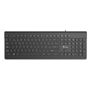 Teclado Alámbrico Stylos STPTEC6B Membrana 100% 104 Teclas Conexión USB A 1.5m Negro