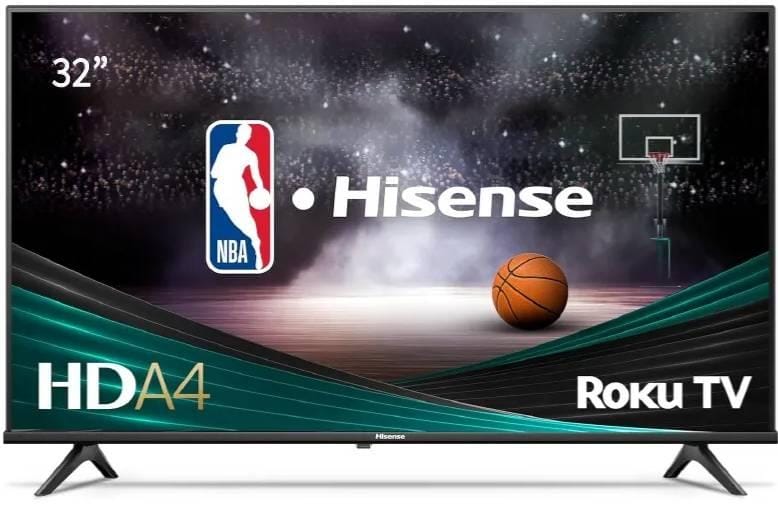 Televisor Hisense 32A4NR, 32 pulgadas, LED HD, 1366 x 768 Pixeles, ROKU SMART TV