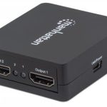 207652 Video Splitter HDMI de 2 puertos, 1080p, Proyecta video desde una fuente HDMI en dos pantallas HD.