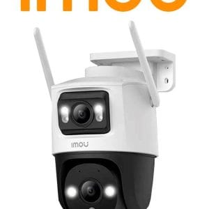 Cámara IMOU PT DUAL PT modelo IPC-S7XN-8M0WED P PT Wifi Dual de 8MP con lente fijo y PT de 3MP, visión nocturna de 30m, micrófono y altavoz integrados, aud
