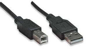 337779 Cable para Impresora  USB B Macho a USB-A Macho V2.0, 480 Mbps, 5 m, Negro
