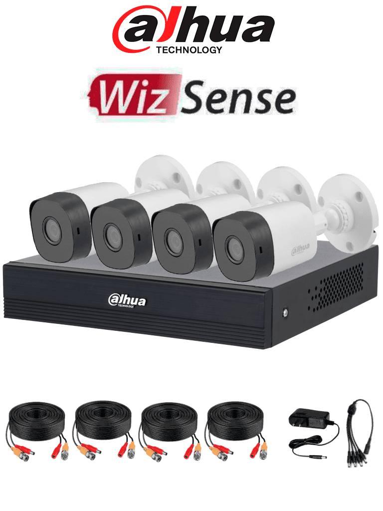 Kit de Videovigilancia DAHUA 4 canales KIT DE 4 CH 1MP KITXVR1B04-I/T/4-B1A11N