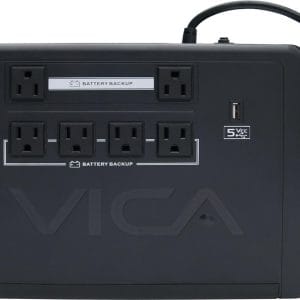No Break interactivo REV 900, 900VA/500W, 6 NEMA 5-15R proetgidos, entrada 127VCA 60Hz, salida 110/120VCA, pantalla LCD, 1 puerto USB para recarga