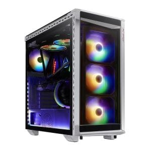 Gabinete XPG Battlecruiser RGB White  RGB Sync  Cristal Templado  E-ATX - Color Blanco
