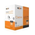 Bobina de Cable Cat.6 UTP, revestimiento tipo CM, 305M, Gris Professional 100% Cobre 24AWG