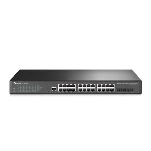 Switch TP-LINK SG3428X, 24 puertos, puertos 10/100/1000 Mbps, L2+ con 4 ranuras 10GE SFP+