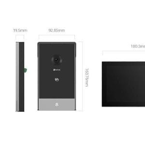 Videoportero EZVIZ HP7, Negro, H.265 / H.264, 7 pulgadas, 2048 x 1296 pixeles