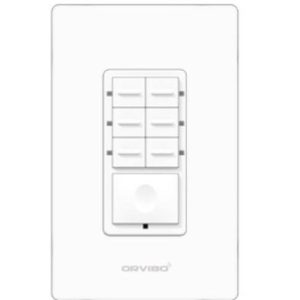 Botonera de 7 Escenas Inteligente Orvibo T10S7ZW-1UO, Color blanco, Inalámbrico y alámbrico, Wi-Fi, 2400 MHz, 120 - 270