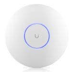 Access Point UBIQUITI (U7-PRO) AP WIFI 7 con frecuencia de 6GHZ libre de interferencia, Montaje en techo, 1 Puerto RJ45 de 2.5 GbE, 5765 Mbps en 6Ghz, Alim