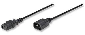 301152 Cable de alimentación Monitor a CPU, 1.8m, Conecta la mayoría de monitores a la fuente de alimentación de la PC , sirve como cable de extensión