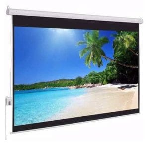 Pantalla de Proyección Eléctrica de Colgar MSE406, Multimedia SCREEN, 4.06x3.05m. 200 pulgadas diagonales. Incluye C.R. Inalámbrico  y alámbrico