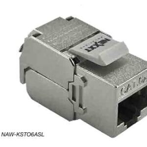 Jack keystone RJ-45 Cat.6A Blindado, sin herramienta y tipo 110