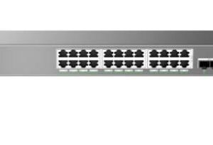Switch Administrable Capa L2++, 24 ptos Gigabit + 2 SFP, PoE hasta 250W de salida, compatible con GWN Cloud