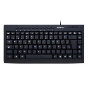 Teclado Multimedia USB Mini BROBOTIX 963067, USB, Negro