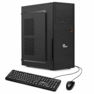 PC de Oficina QIAN, Intel N100, STOCK FAN, 8GB DDR4 1X8, Gabinete Qian MAT-01, Kit de teclado y mouse.