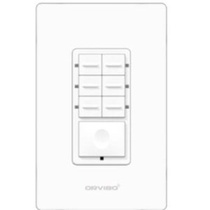 Botonera de 7 Escenas Inteligente Orvibo T10S7ZW-1UO, Color blanco, Inalámbrico y alámbrico, Wi-Fi, 2400 MHz, 120 - 270