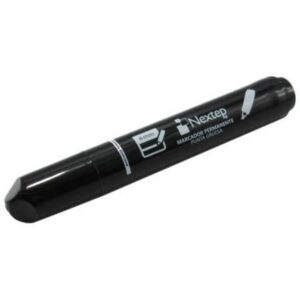 Marcador Permanente Nextep NE-074 punta Cincel 4mm color negro con 12 piezas