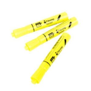 Resaltador Nextep NE-079A Color Amarillo con 12 piezas punta cincel 4mm