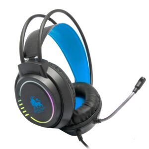 AUDIFONOS HEADSET GAMING OVER-EAR NBHG KIMERA RGB ALAMBRICO 3.5MM USB PC CONSOLAS CELULAR MICROFONO FLEXIBLE INC ADAPTADOR ROJO
