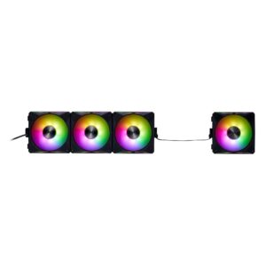 Ventilador XPG HURRICANE MAG 120 ARGB PWM (Pulse Width Modulation). 4 VENTILADORES 120mm. Con Iluminacion ARGB. NEGRO.