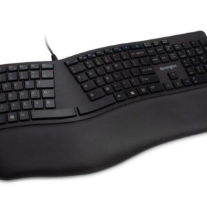 Teclado ergonómico Pro Fit Kensington con escritura silencionsa; teclas de accesos directos; dividido con inclinación inversa ajustable USB-A,1.80mts.