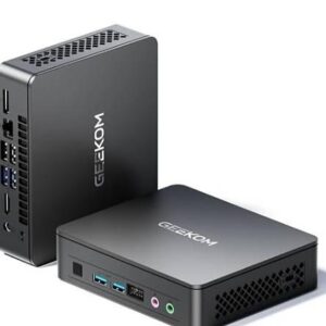 Mini PC GEEKOM AIR12 GMAIR12PT7505-8256, Intel Pentium Gold 7505, (Incluye) RAM 8GBDDR4,  NVMe SSD256GB. Windows 11 Pre-intalado. Color Negro