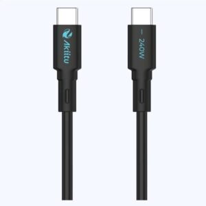 Cable de Carga USB-C a C /1 Metro/ Magnético/Tecnología GaN (Nitruro de Galio) / Fast-Charging / Potencia 240W / Velocidad Transferencia 480 Mbps
