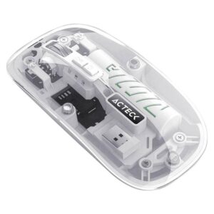 Mouse Inalámbrico Ultra Delgado Multidispositivo Aero One MI455W / hasta 3,200 DPI Ajustable / 2.4 Ghz + Bluetooth 5.2 / 5 Botones / Recargable / Advanced