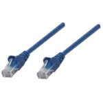 Cable de red UTP, Cat6, 1.5m (5ft), 100% Cobre, Contactos chapa de oro, Cable Patch Azul INTELLINET 342582