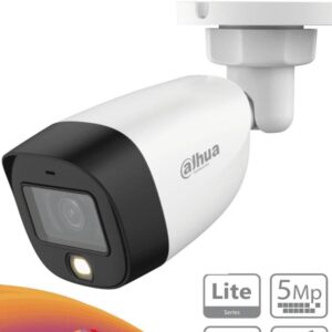 Cámara bullet HDCVI 5MP Full Color, lente 2.8mm, luz cálida 20m, micrófono integrado, WDR 120dB, 4 en 1, IP67.