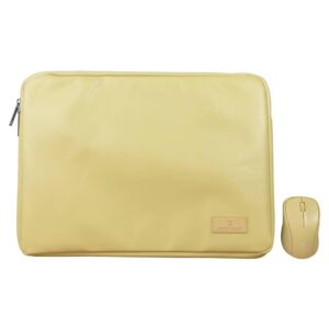 Kit de Mouse Inalámbrico + Funda para Laptop 15.6 pulgadas Cannoli Color: Taupe | PERFECT CHOICE