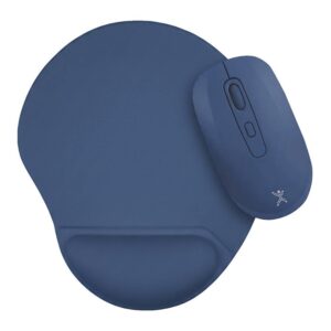 Kit de Mouse Inalámbrico Bluetooth 2.4GHz + Tapete Bonet Color: Azul Indigo | PERFECT CHOICE